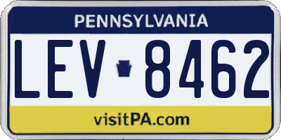 PA license plate LEV8462