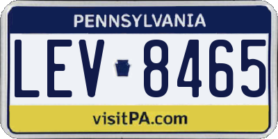PA license plate LEV8465