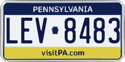 PA license plate LEV8483