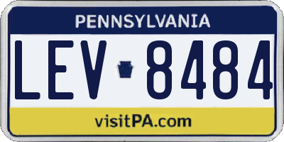 PA license plate LEV8484