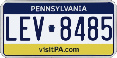 PA license plate LEV8485