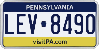 PA license plate LEV8490