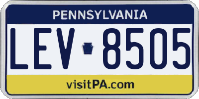 PA license plate LEV8505