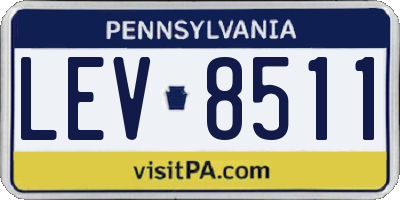 PA license plate LEV8511