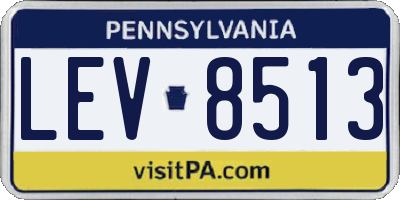 PA license plate LEV8513