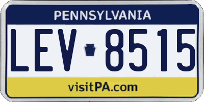 PA license plate LEV8515