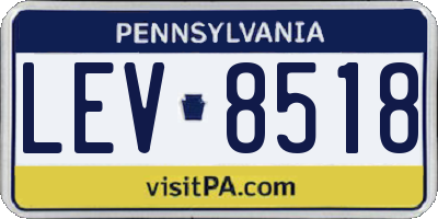PA license plate LEV8518