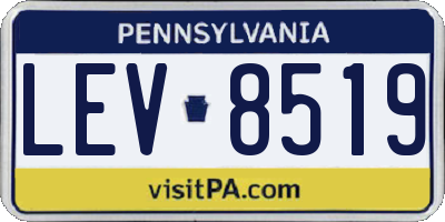 PA license plate LEV8519