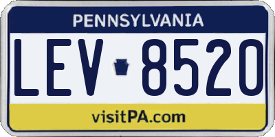 PA license plate LEV8520