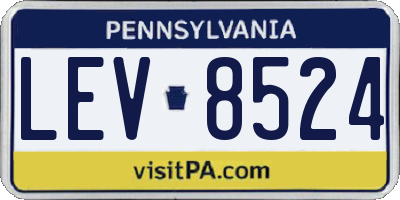 PA license plate LEV8524