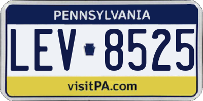 PA license plate LEV8525