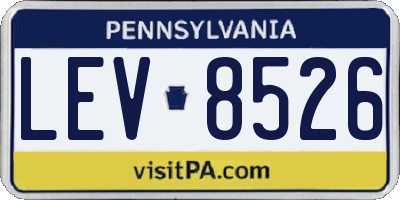 PA license plate LEV8526