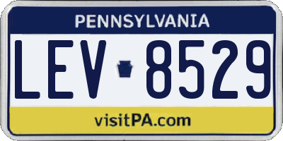 PA license plate LEV8529