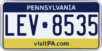 PA license plate LEV8535