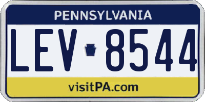 PA license plate LEV8544