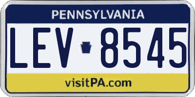 PA license plate LEV8545