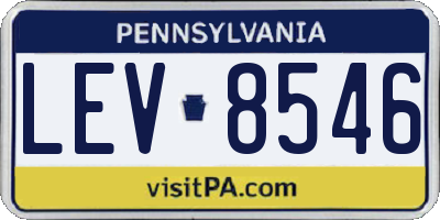 PA license plate LEV8546