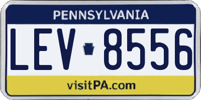 PA license plate LEV8556