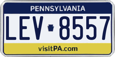PA license plate LEV8557