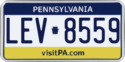 PA license plate LEV8559