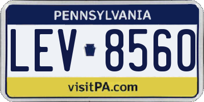 PA license plate LEV8560