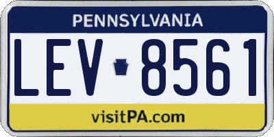 PA license plate LEV8561