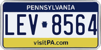 PA license plate LEV8564