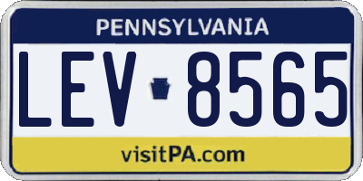 PA license plate LEV8565