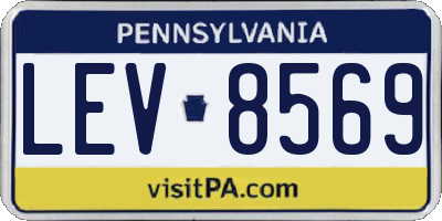 PA license plate LEV8569