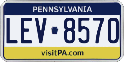 PA license plate LEV8570