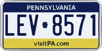 PA license plate LEV8571
