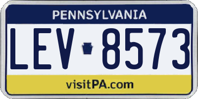 PA license plate LEV8573