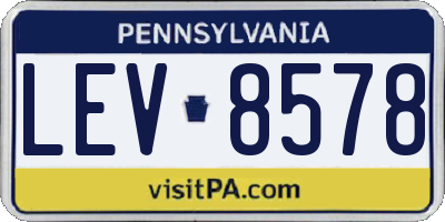 PA license plate LEV8578