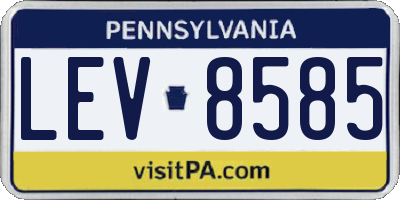 PA license plate LEV8585