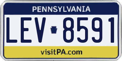 PA license plate LEV8591