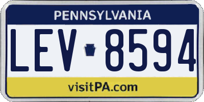 PA license plate LEV8594
