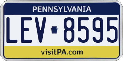 PA license plate LEV8595