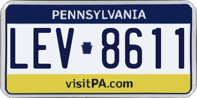 PA license plate LEV8611