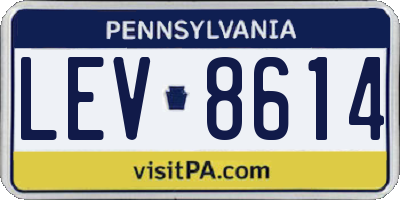 PA license plate LEV8614