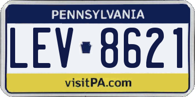 PA license plate LEV8621