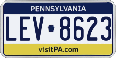 PA license plate LEV8623