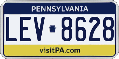 PA license plate LEV8628