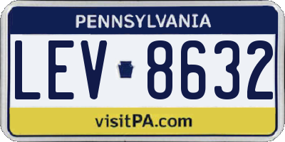 PA license plate LEV8632