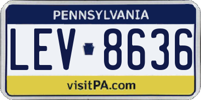 PA license plate LEV8636