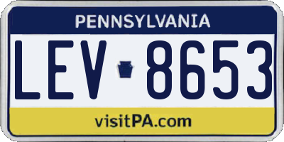 PA license plate LEV8653