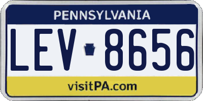 PA license plate LEV8656