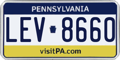 PA license plate LEV8660
