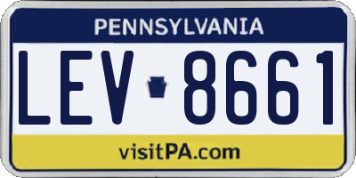 PA license plate LEV8661