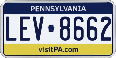 PA license plate LEV8662