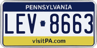 PA license plate LEV8663